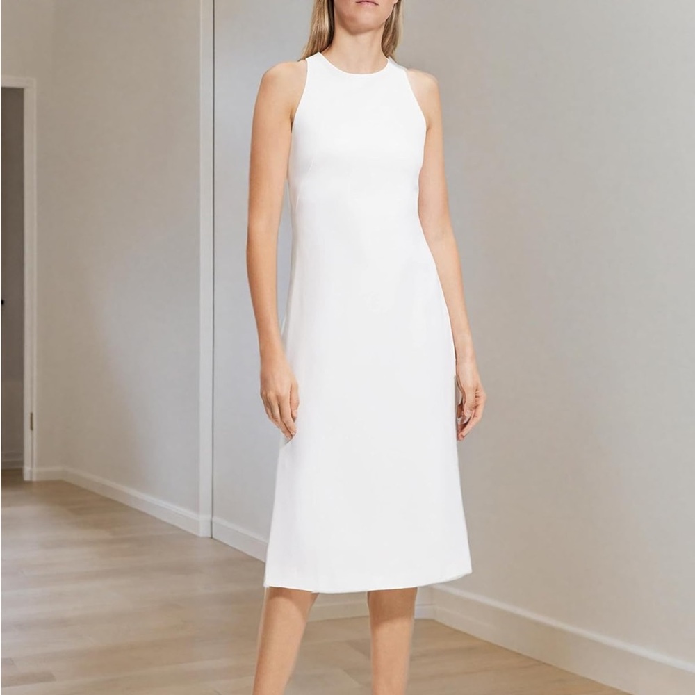 Theory White Midi Dress
